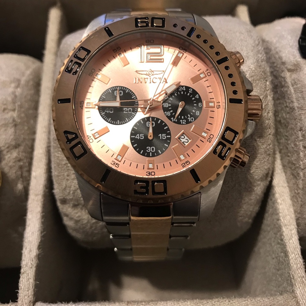 Invicta Pro Diver Stainless Steel and Rose Gold